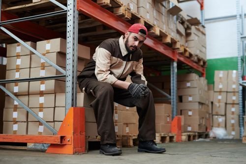 Retail warehouse with organized stock