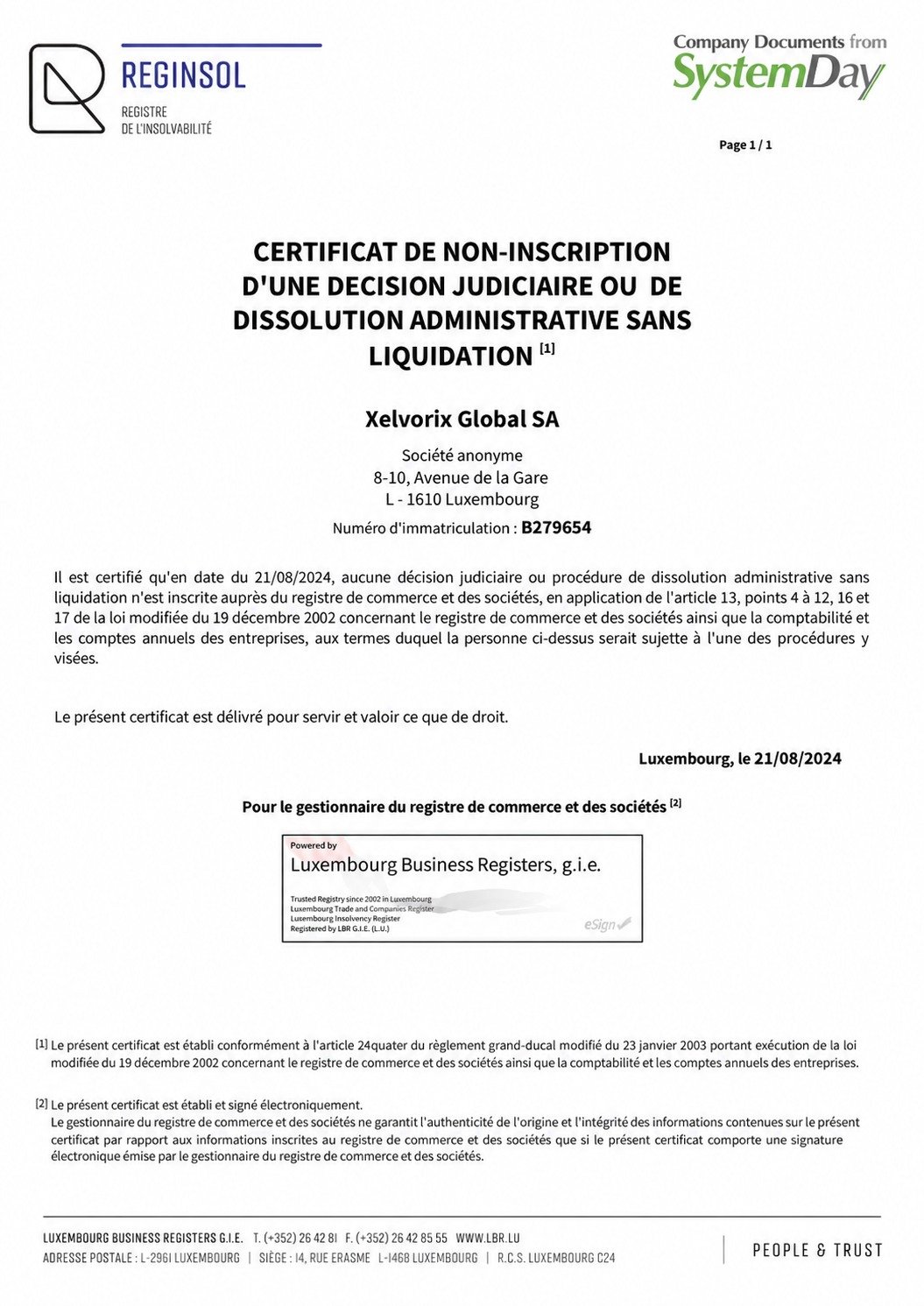 ISO 27001:2022 Certificate